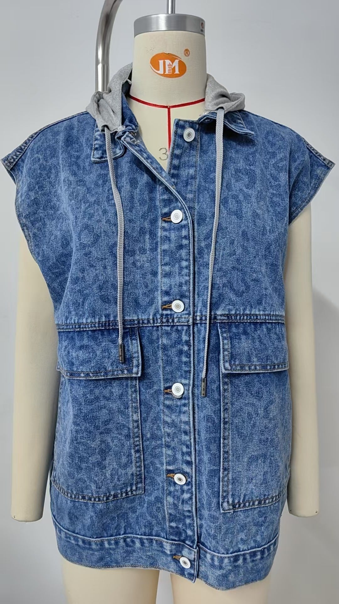 European And American New Denim Vest Waistcoat Women's Summer Fashion Trend Denim Sleeveless Vest