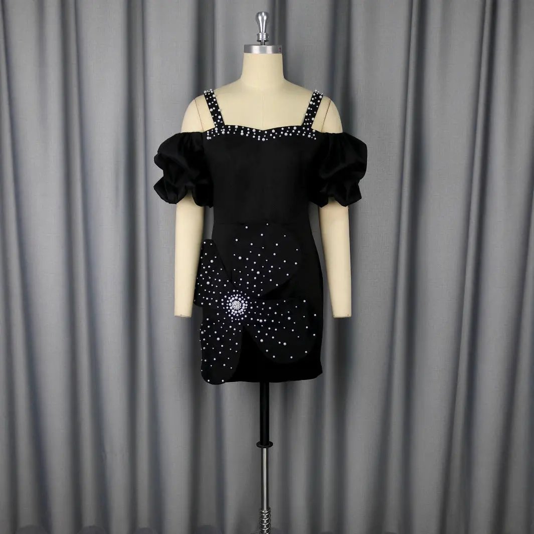 European And American Sexy Sling Puff Sleeve Dress Sumit Pathak