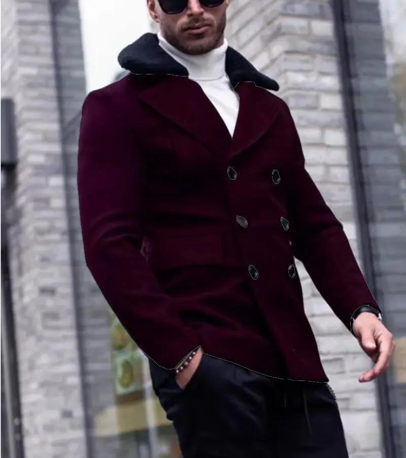 Fur Collar Coat Suit Coat Men's Clothing Jacket INDZONES