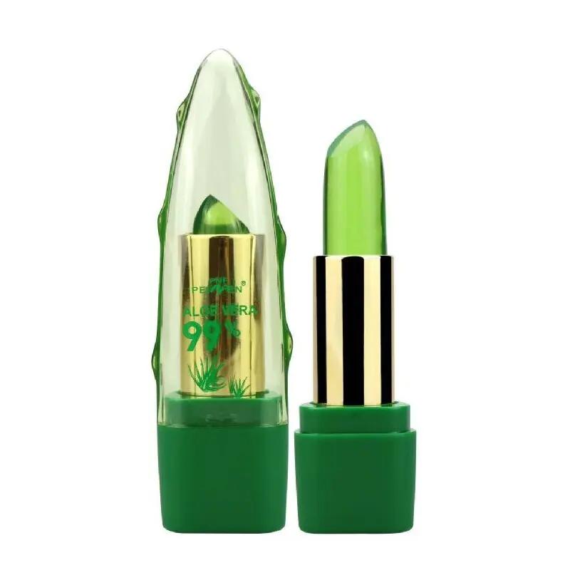 Aloe Vera Gel Color Changing Lipstick Gloss  Moisturizer Anti-drying Desalination Fine-grain Lip Blam Care Sumit Pathak