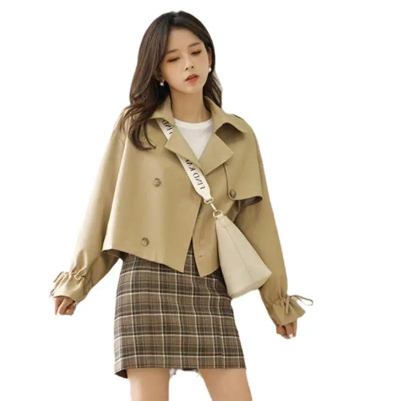 Korean Style Loose Fried Street Short Suit Trench Coat Sumit Pathak
