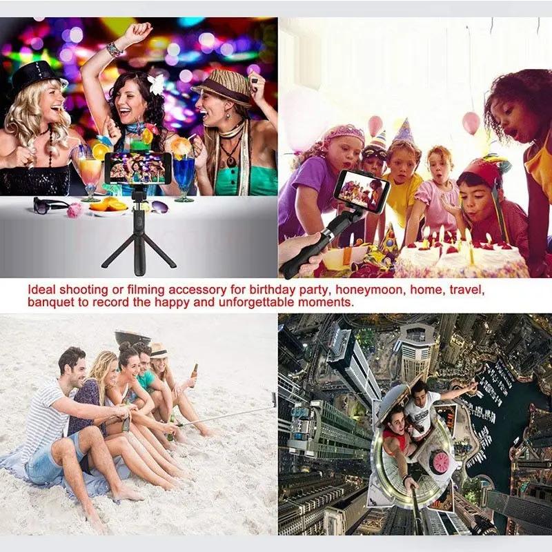 Compatible with Apple, Tripod Selfie Stick Mobile Universal Live Triangle Bracket One Bluetooth Selfie Artifact Sumit Pathak