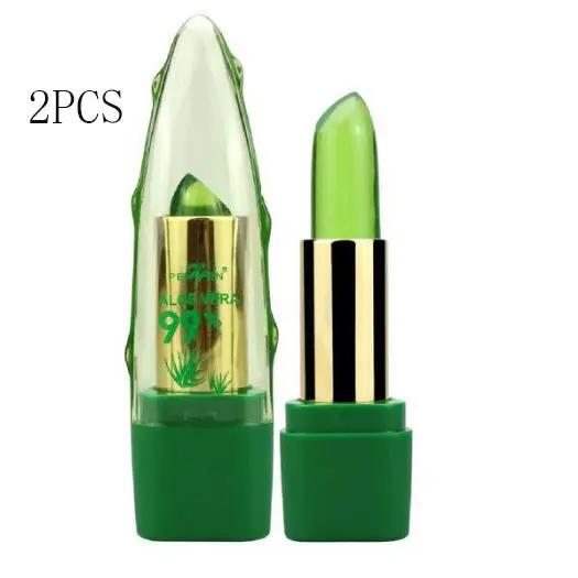 Aloe Vera Gel Color Changing Lipstick Gloss  Moisturizer Anti-drying Desalination Fine-grain Lip Blam Care Sumit Pathak