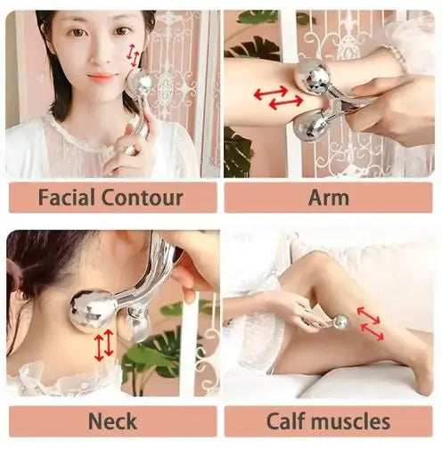 Mini Long 3D Shape 360 Rotate Face Massage Roller 9ttgn1-6x