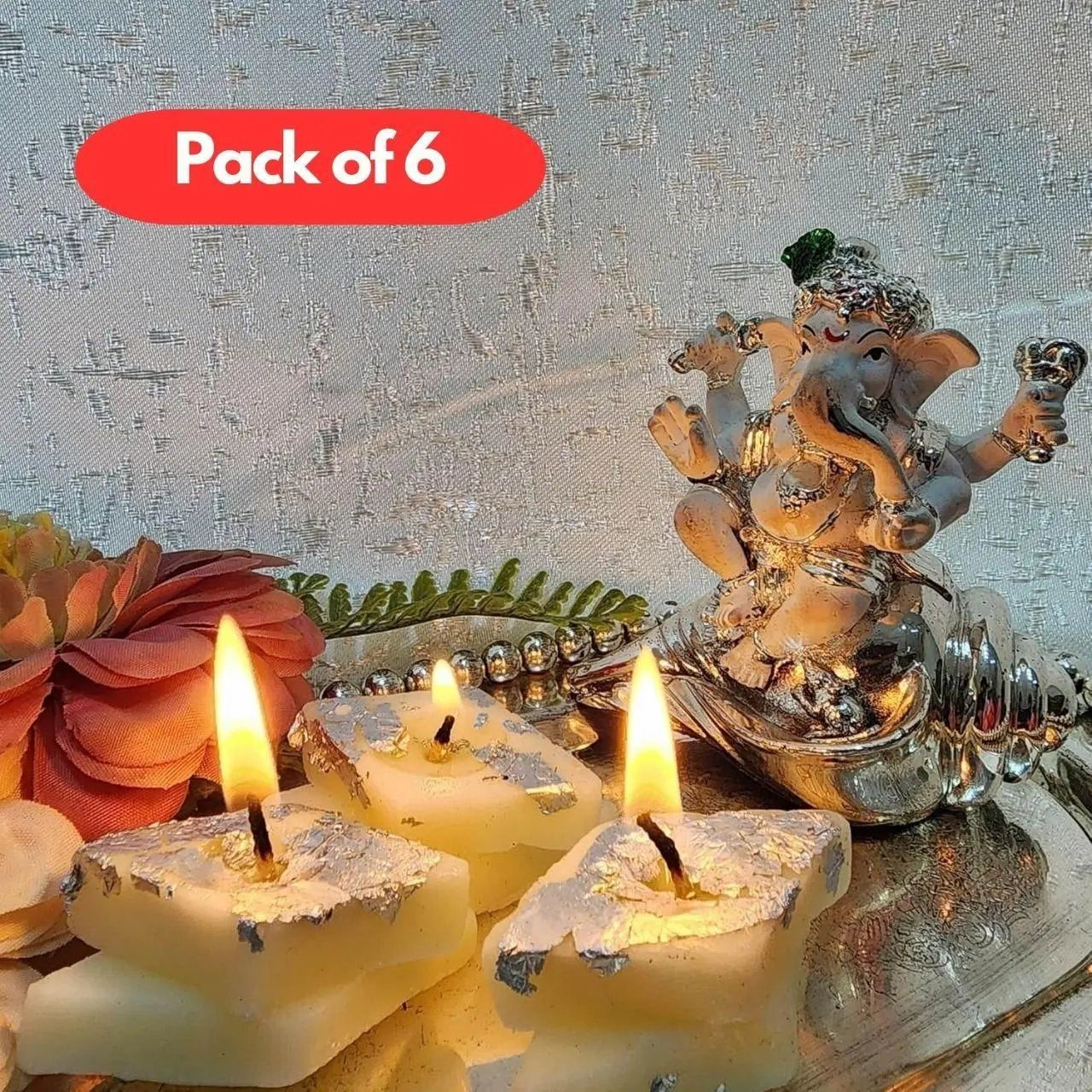 Kaju Katli Candle Pack of 6 9ttgn1-6x