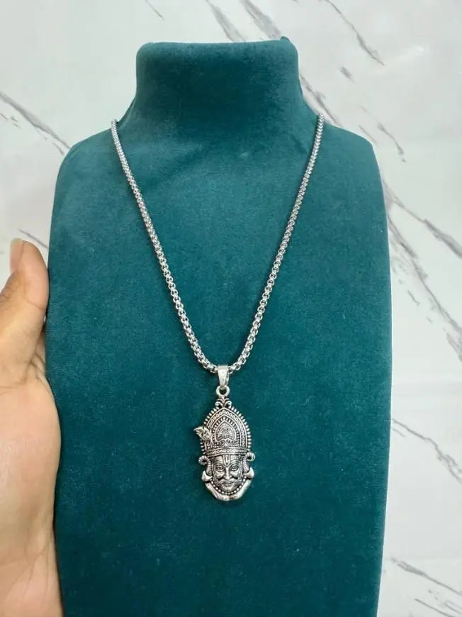 Khatu Shyam Maharaj Pendant with Chain 9ttgn1-6x