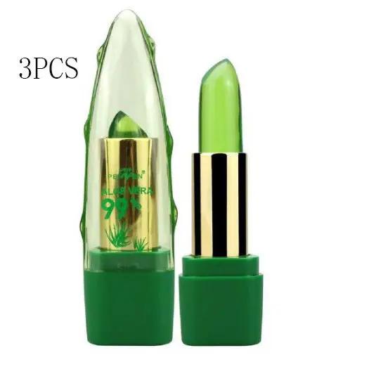 Aloe Vera Gel Color Changing Lipstick Gloss  Moisturizer Anti-drying Desalination Fine-grain Lip Blam Care Sumit Pathak