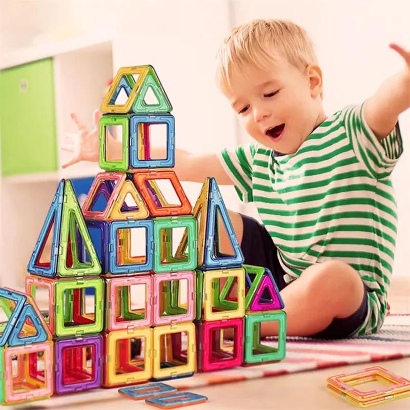 Magnetic Building Blocks DIY Magnets Toys For Kids Designer Construction Set Gifts For Children Toys INDZONES