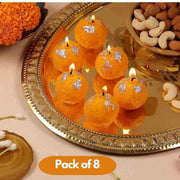 Laddoo Shape Candle Pack of 8 9ttgn1-6x