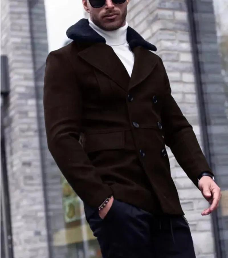 Fur Collar Coat Suit Coat Men's Clothing Jacket INDZONES
