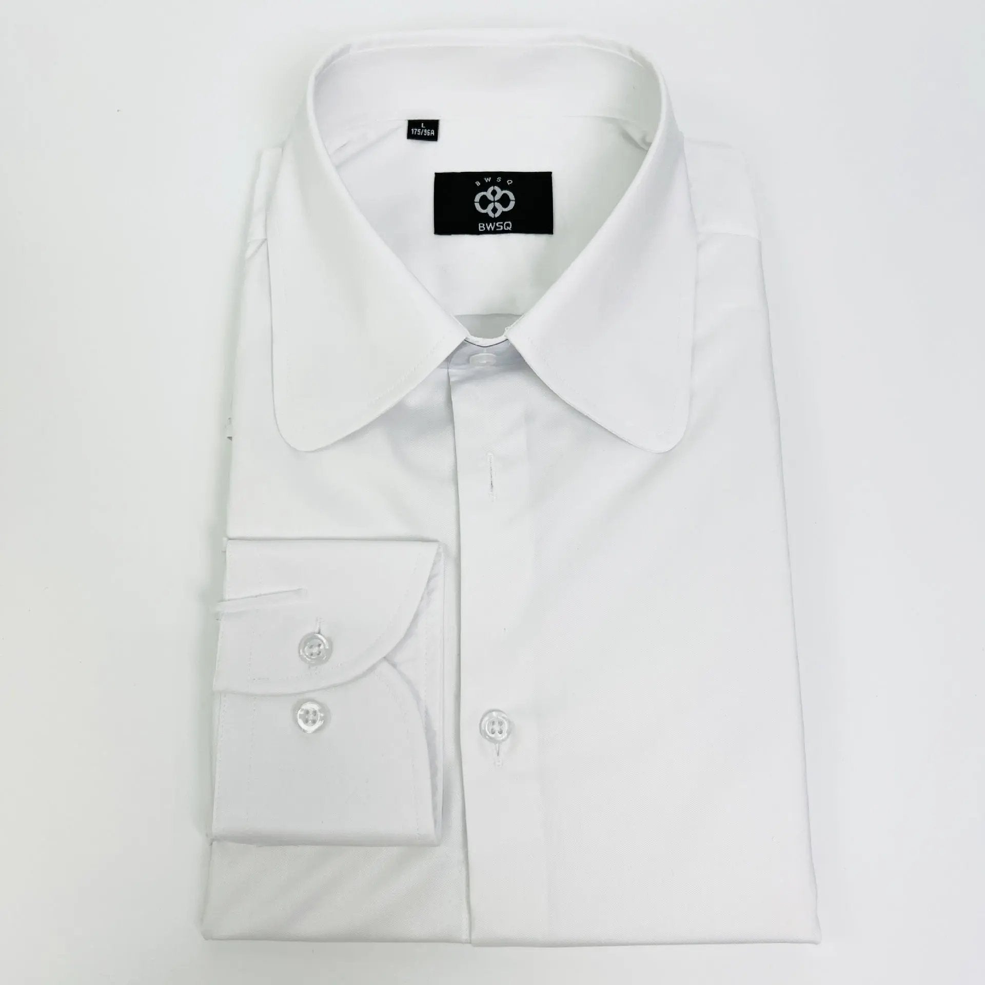 Men's Solid Color Long Sleeve Shirt Round Collar Top INDZONES