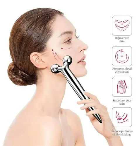 Mini Long 3D Shape 360 Rotate Face Massage Roller 9ttgn1-6x