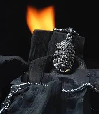 Khatu Shyam Maharaj Pendant with Chain 9ttgn1-6x