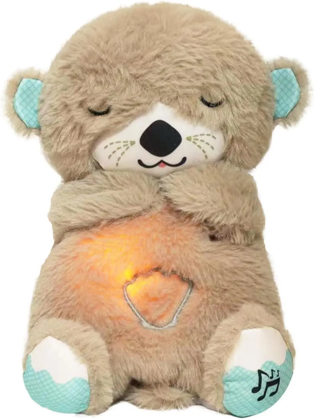 Breathing Teddy Bear with Soothing Music, Comfort Plush 9ttgn1-6x