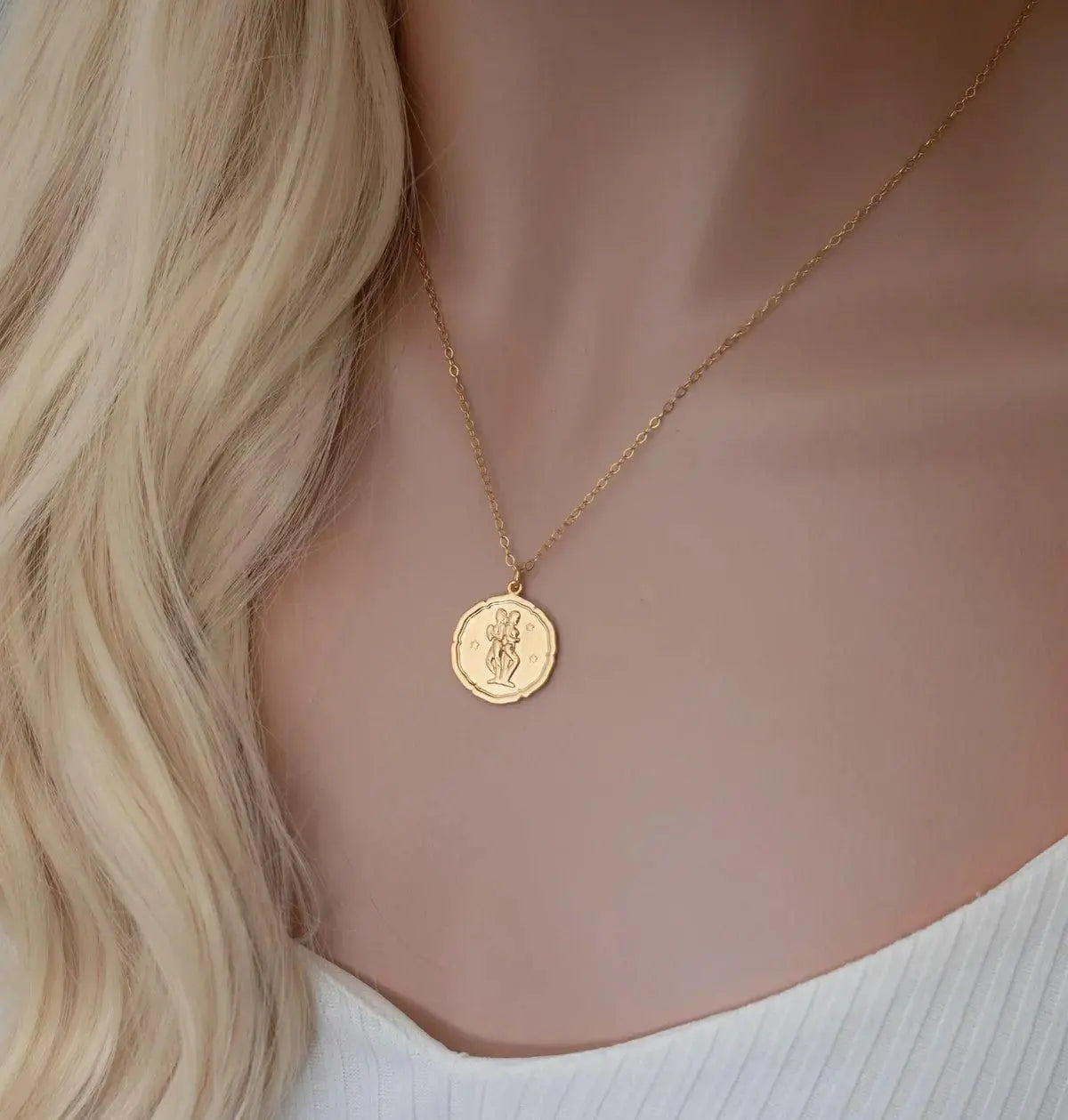 Gold Plated Zodiac Sign Necklace 9ttgn1-6x