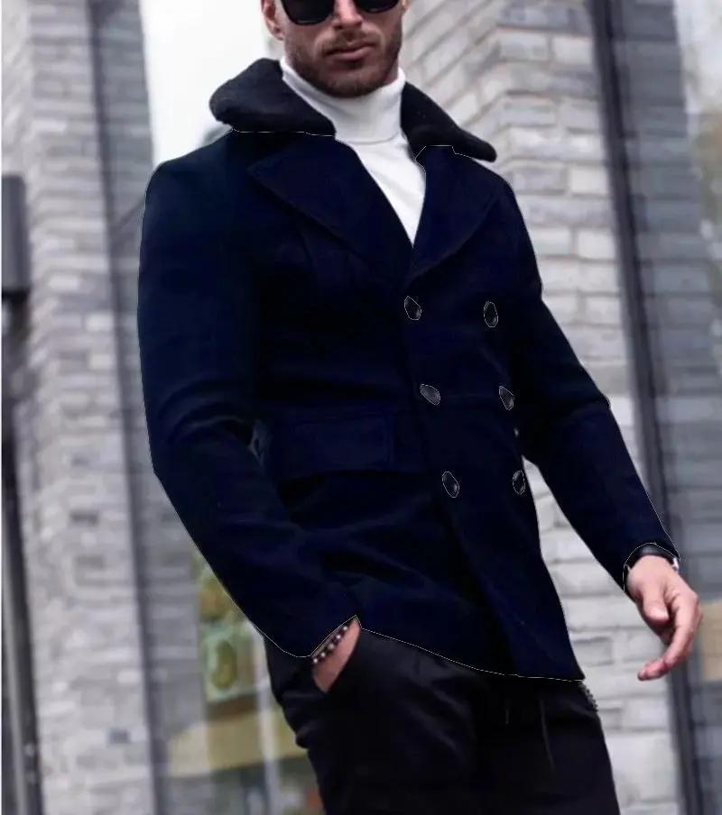Fur Collar Coat Suit Coat Men's Clothing Jacket INDZONES