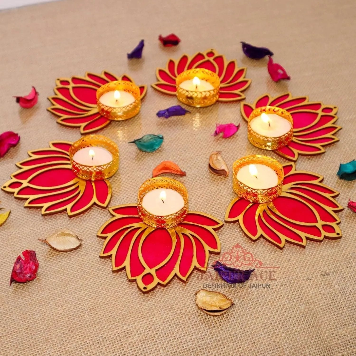 Traditional Lotus Candle Holder (Pack of 4) 9ttgn1-6x