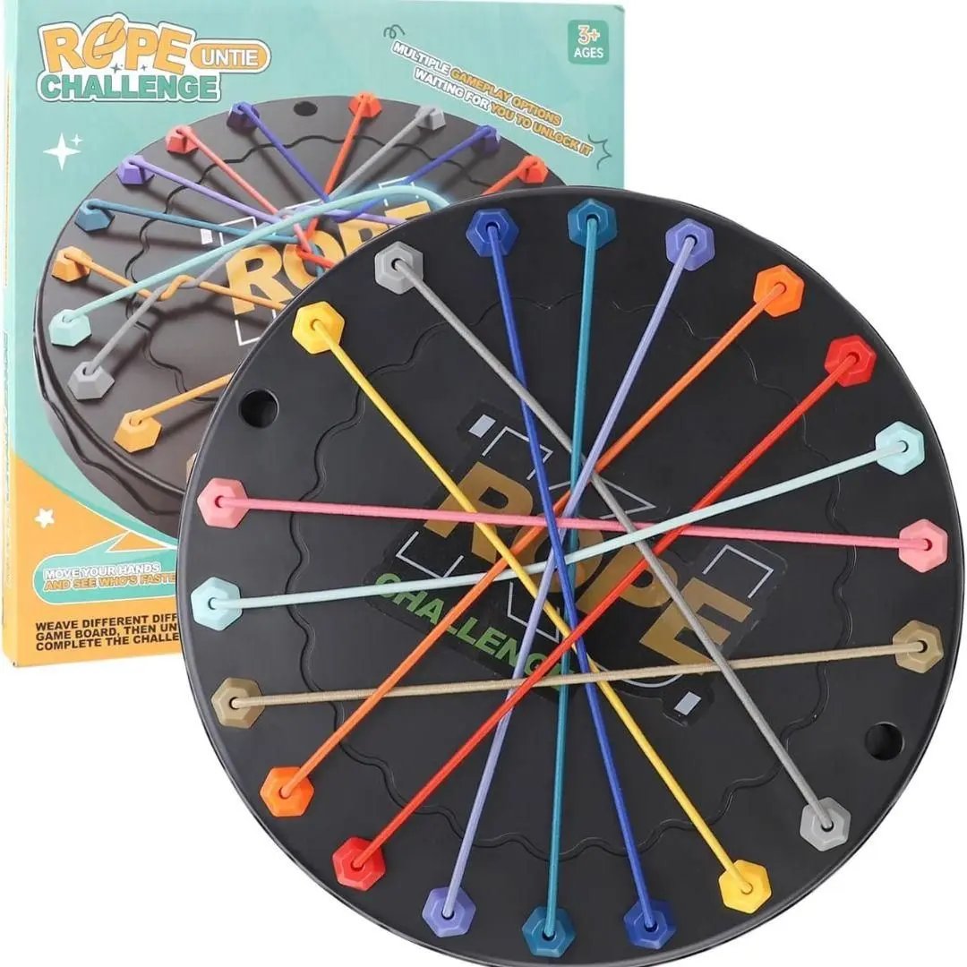Rope Sorting Puzzle, Brainy Teaser Rope Strategy Board Game Logic Knots Untangling Table Toy 9ttgn1-6x