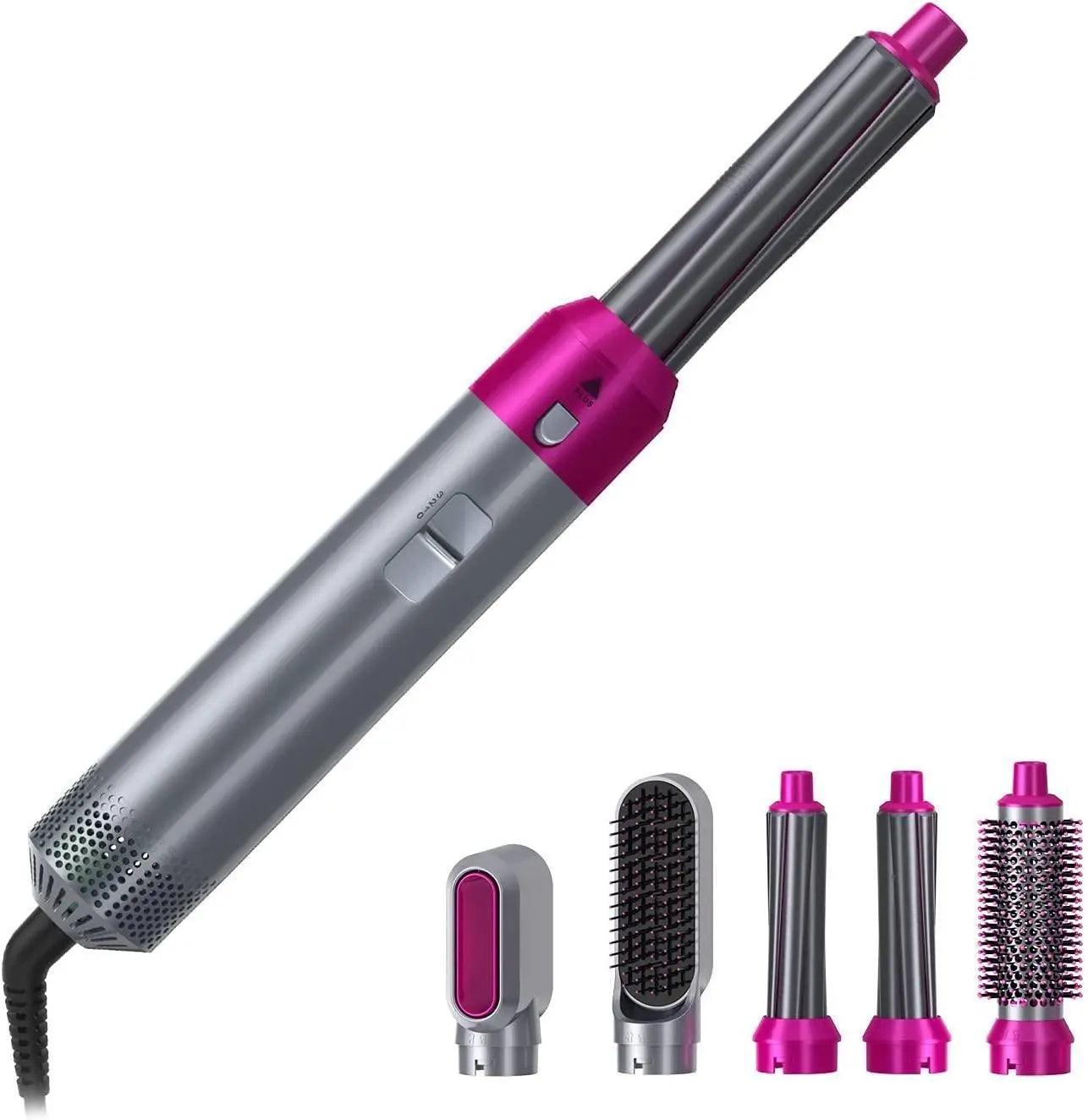 Muti-Functional 5 IN 1 Hair Styling Tool Detachable Hot Air Brush Hair Dryer with Comb 9ttgn1-6x