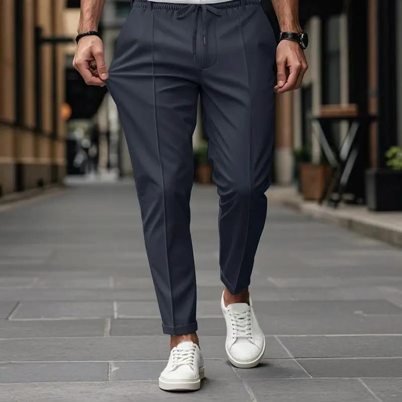 Men's Business Slim Fit Tapered Casual Pants Sumit Pathak
