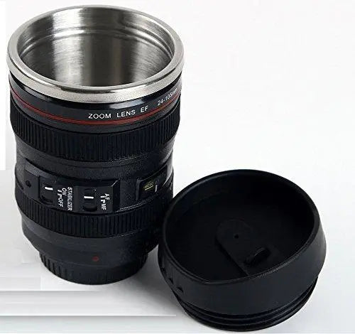 CAMERA Coffee Mug With Lid - 1 Piece, Black, 350 ml 9ttgn1-6x