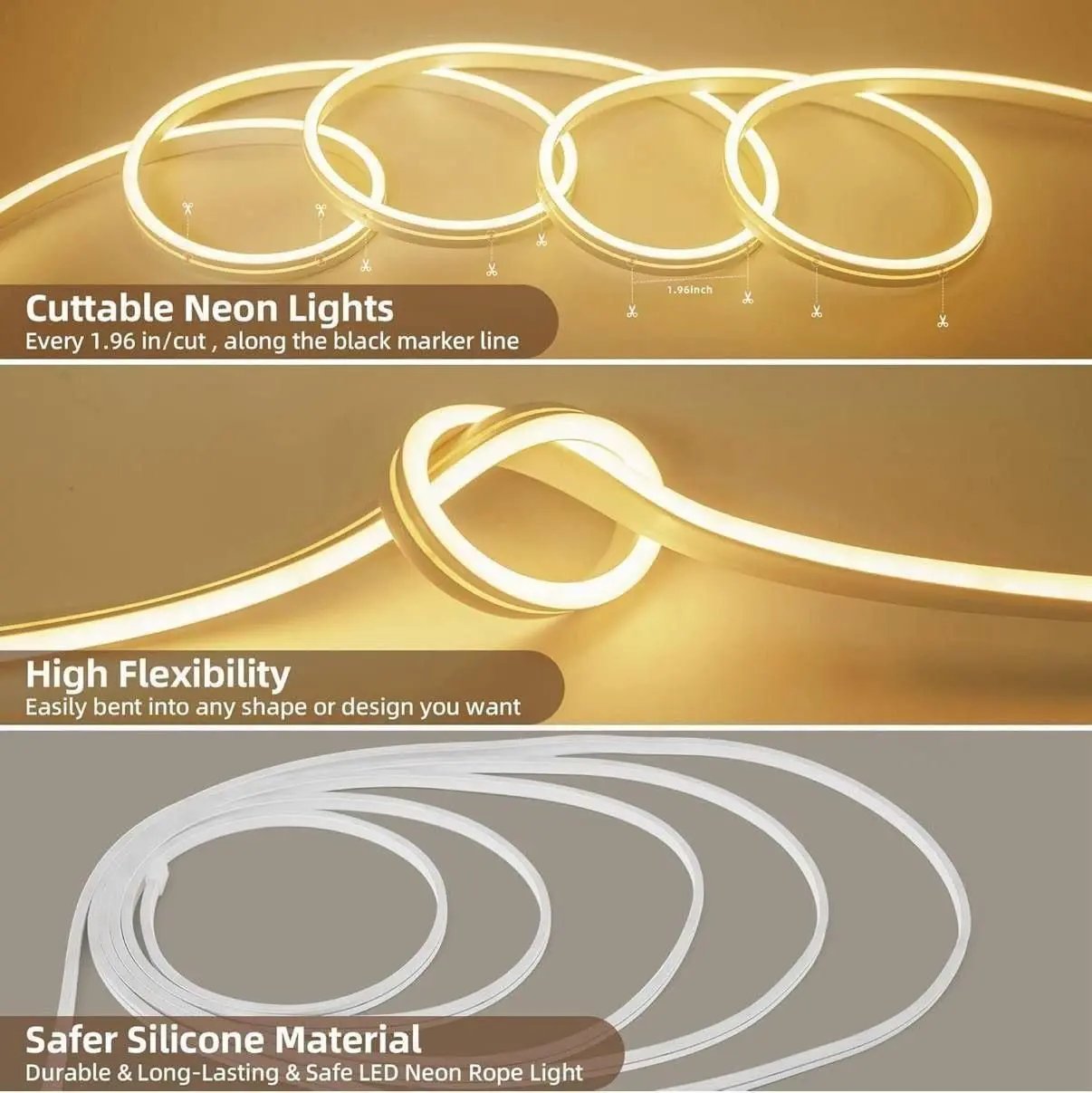 1 Meter Neon Light Waterproof Led Strip Lights 9ttgn1-6x