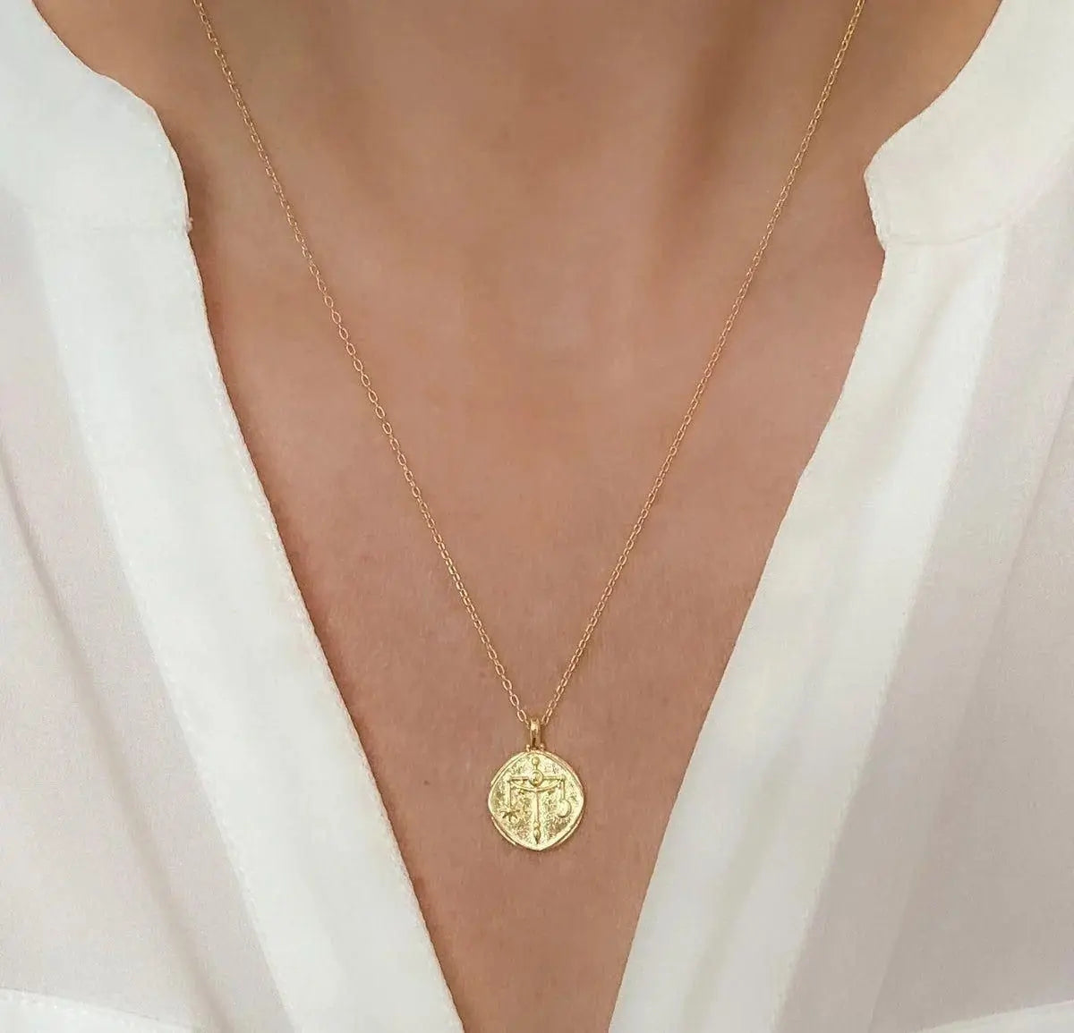 Gold Plated Zodiac Sign Necklace 9ttgn1-6x