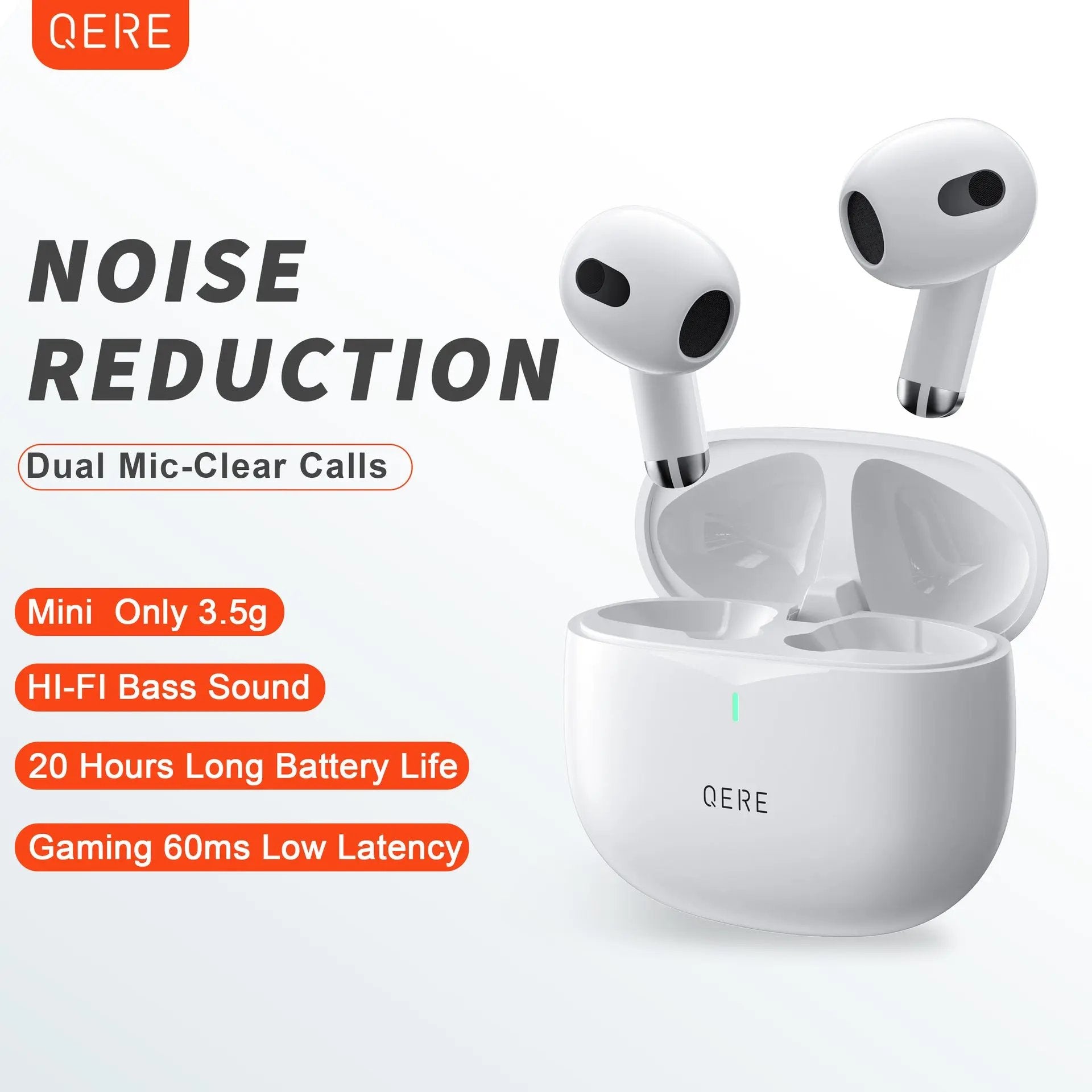 Cross-border QERE E28 New Tws Wireless Bluetooth Headset In-ear Subwoofer Gaming Headset Ultra-long Battery Life