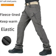 Outdoor Sports Softshell Pants Men&#039;s Fleece Lined Windproof Waterproof Breathable Mountain Climbing Camping Hiking Trousers