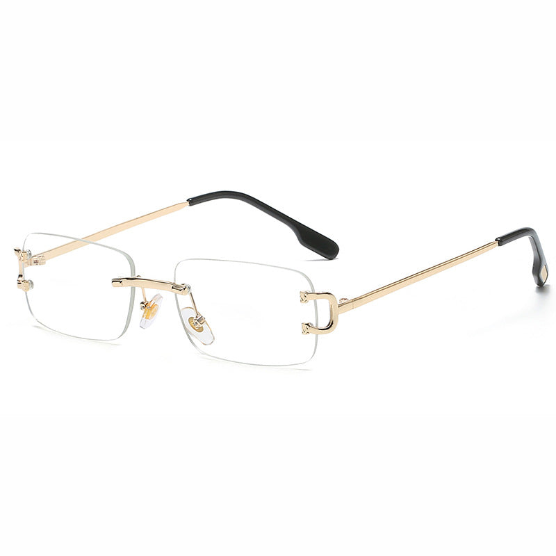 Square Frameless Trimming Women's Fashion Sunglasses
