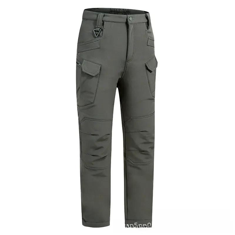 Outdoor Sports Softshell Pants Men&#039;s Fleece Lined Windproof Waterproof Breathable Mountain Climbing Camping Hiking Trousers