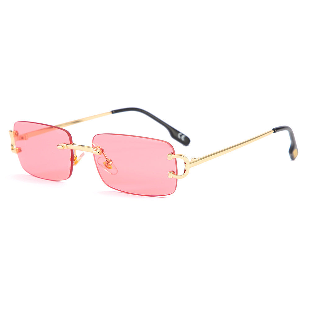 Square Frameless Trimming Women's Fashion Sunglasses