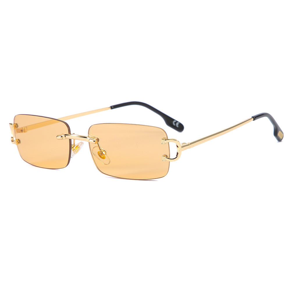 Square Frameless Trimming Women's Fashion Sunglasses