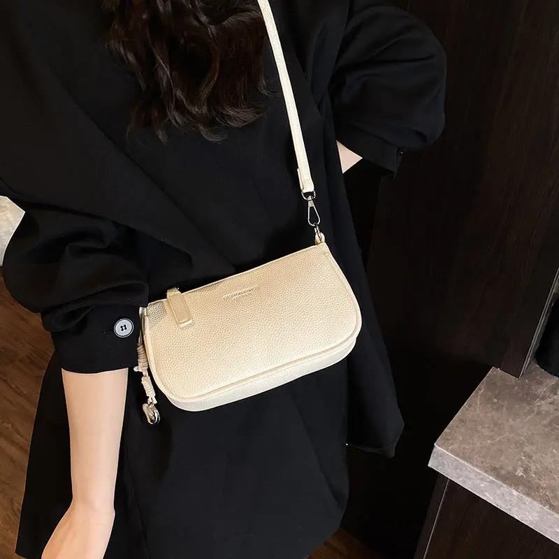 Spring New Niche Design Small Square Bag Women&#039;s Fashion Trend Women&#039;s Casual Texture Shoulder Crossbody Bag