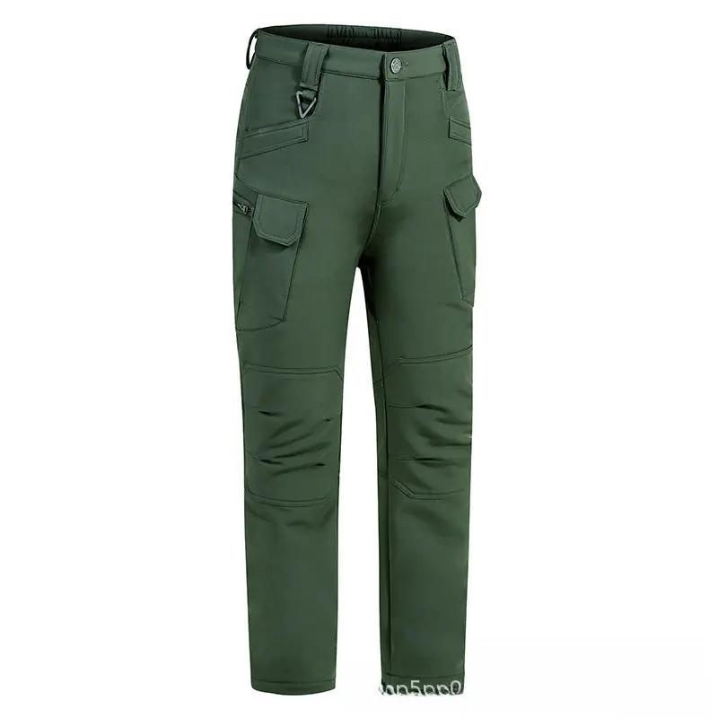 Outdoor Sports Softshell Pants Men&#039;s Fleece Lined Windproof Waterproof Breathable Mountain Climbing Camping Hiking Trousers