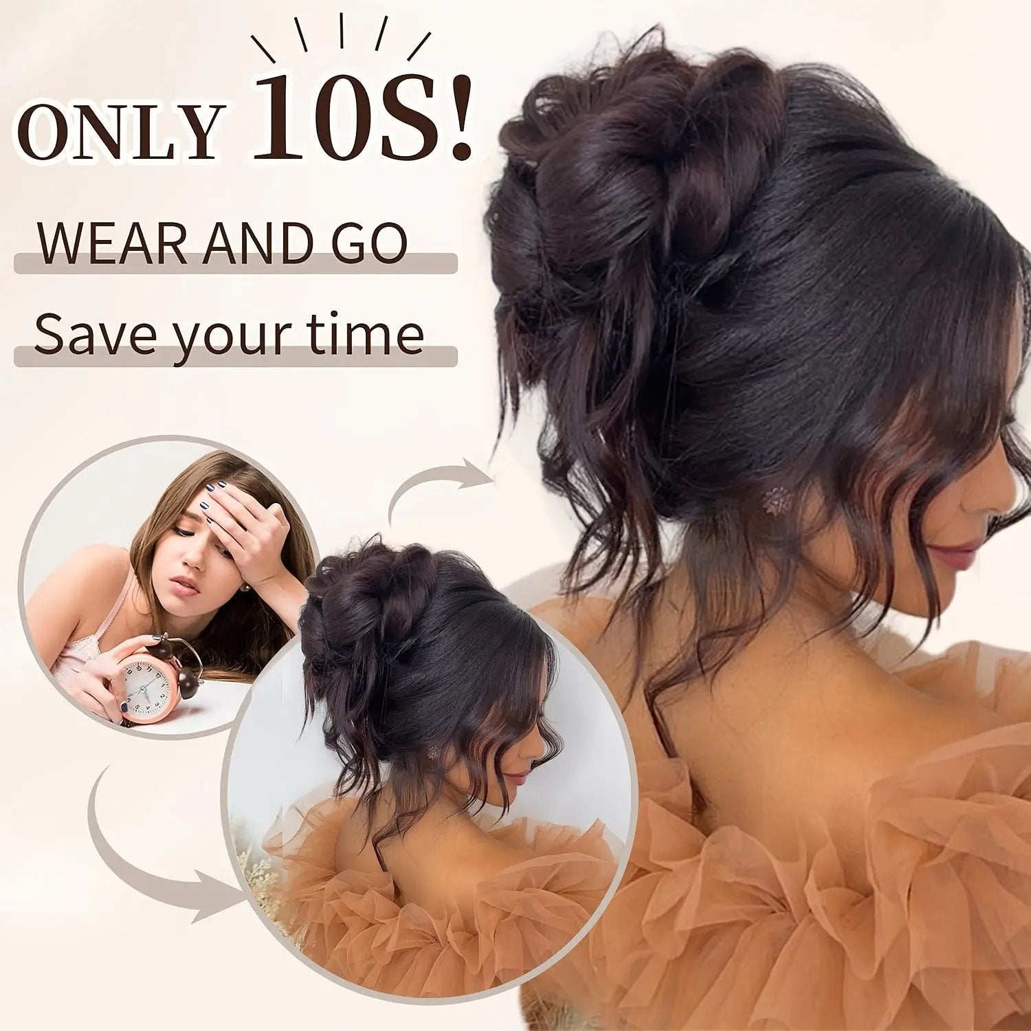 Hair Ring Chemical Fiber Wig INDZONES