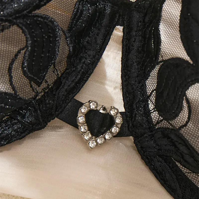 Large Size Intimates Transparent Flower Embroider Sexy INDZONES