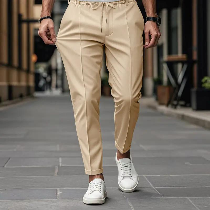 Men's Business Slim Fit Tapered Casual Pants Sumit Pathak