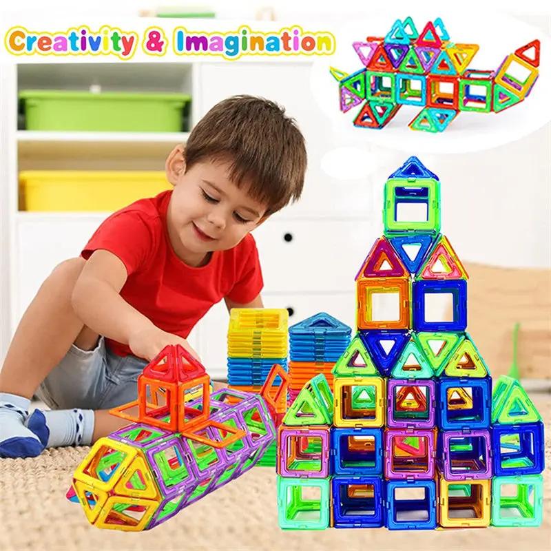 Magnetic Building Blocks DIY Magnets Toys For Kids Designer Construction Set Gifts For Children Toys INDZONES