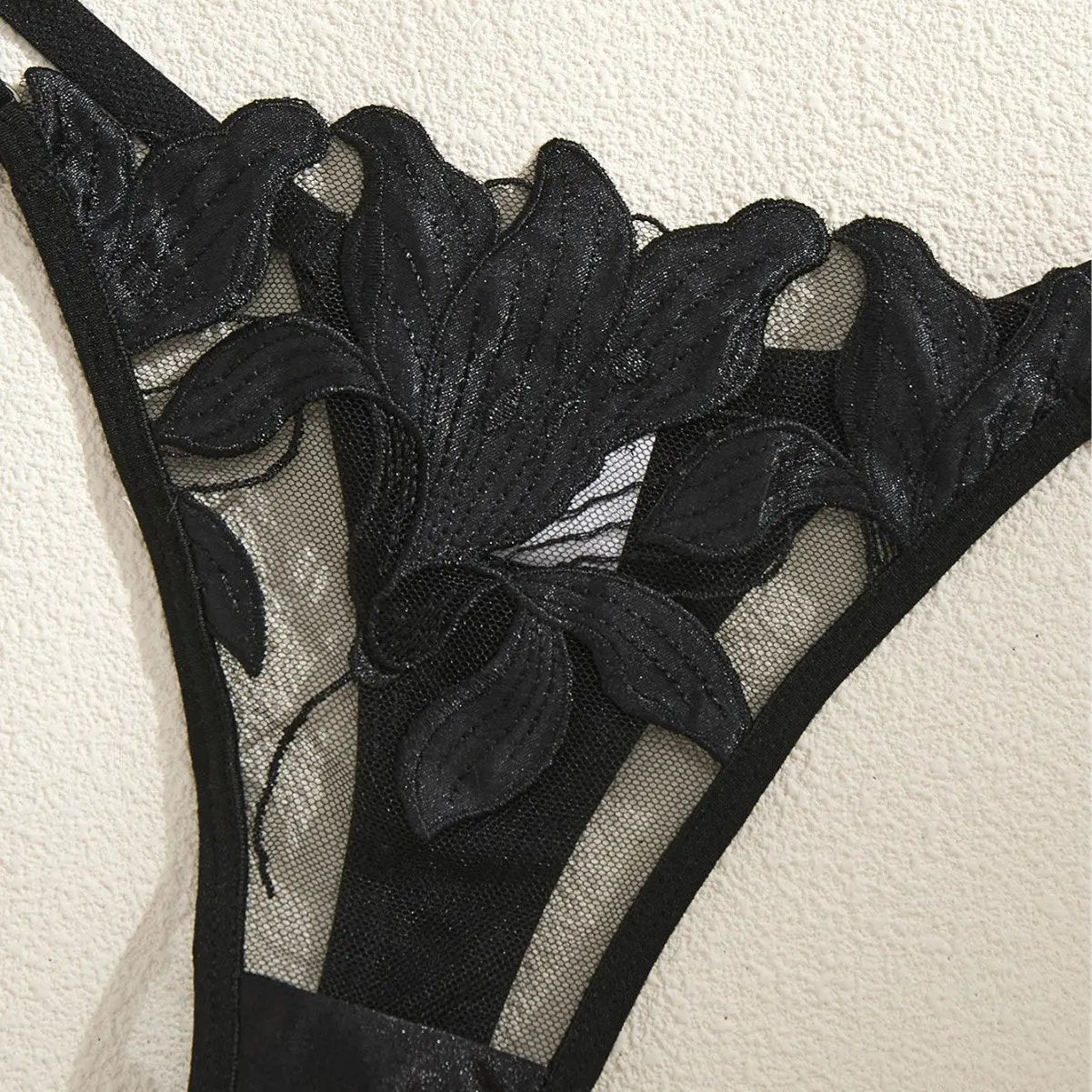 Large Size Intimates Transparent Flower Embroider Sexy INDZONES