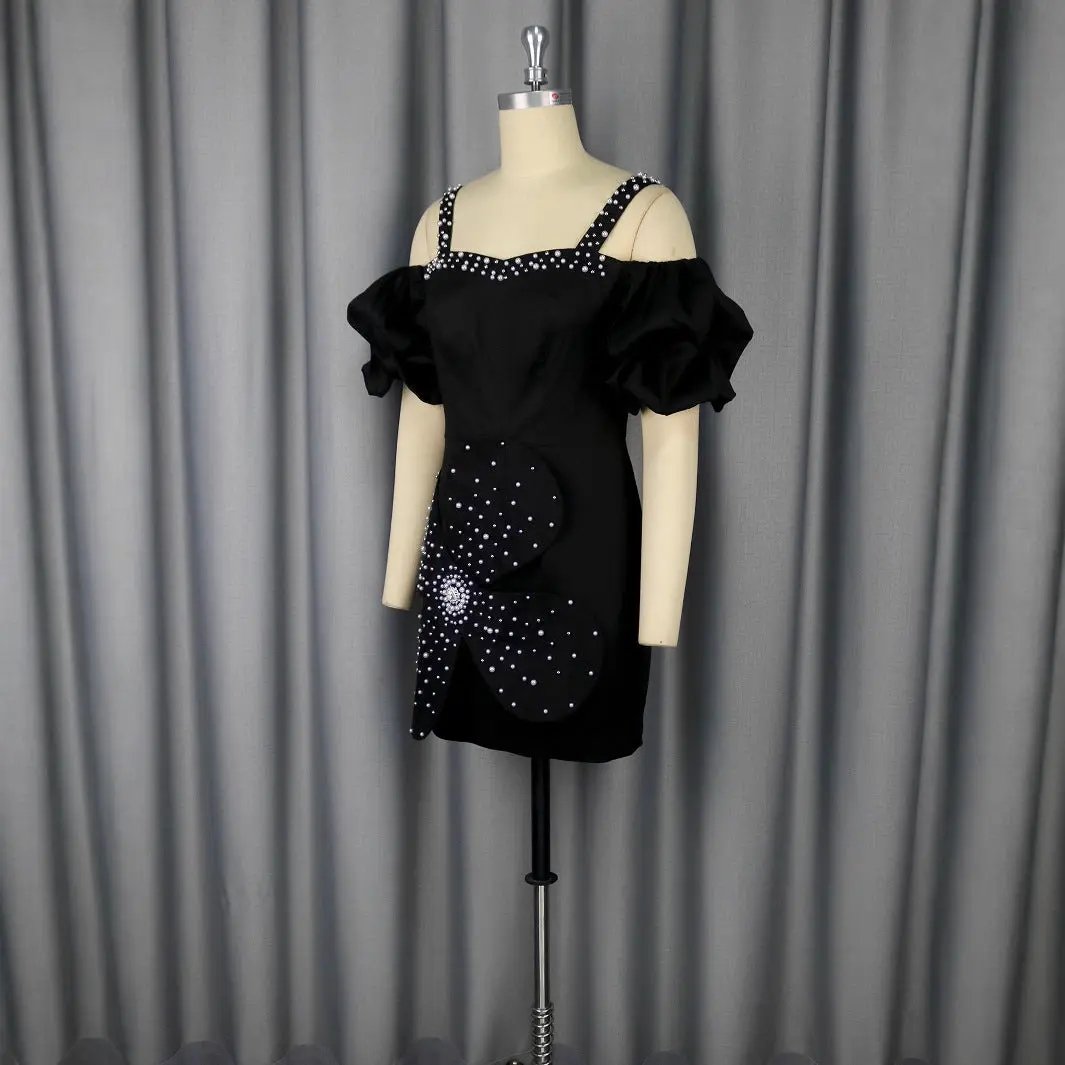 European And American Sexy Sling Puff Sleeve Dress Sumit Pathak