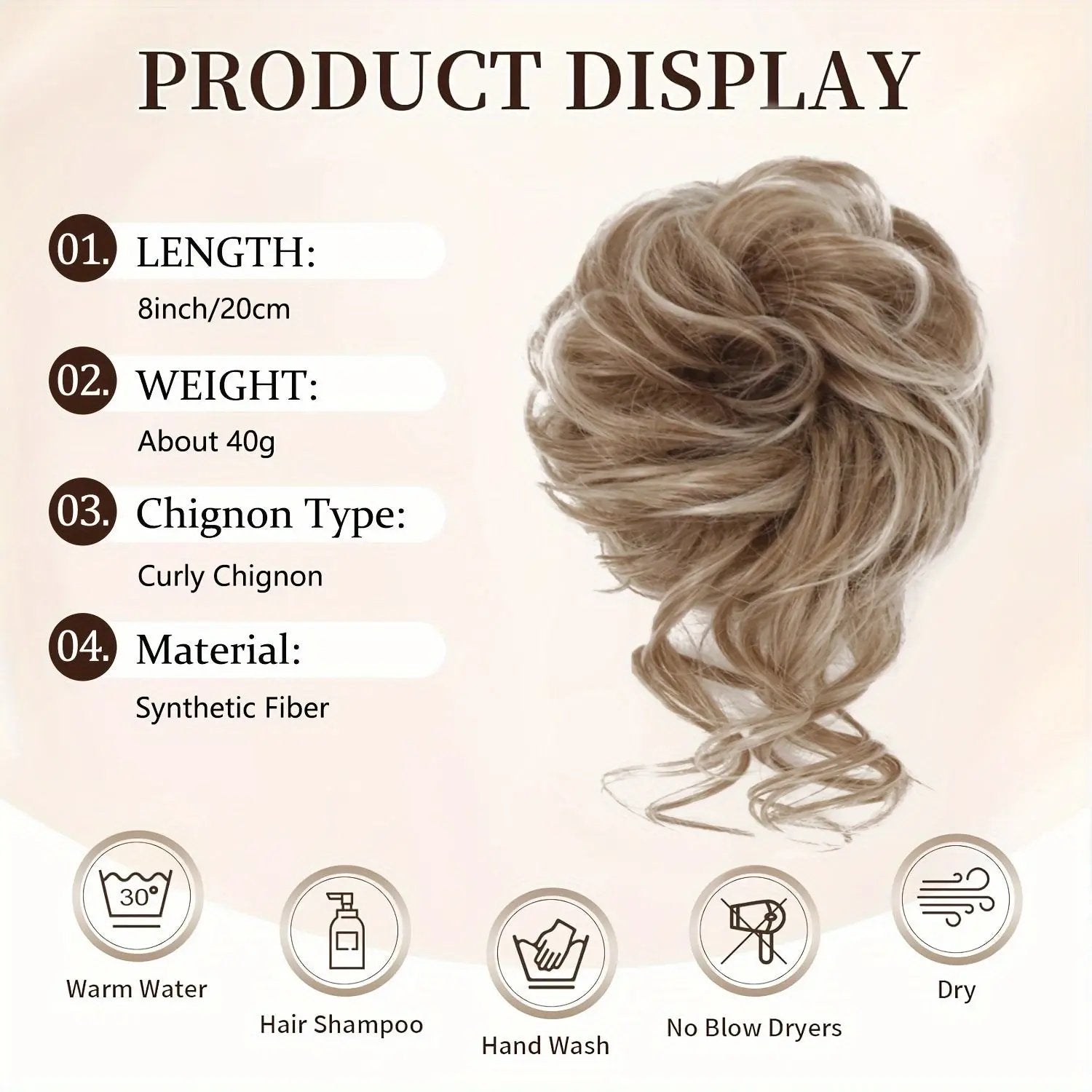 Hair Ring Chemical Fiber Wig INDZONES
